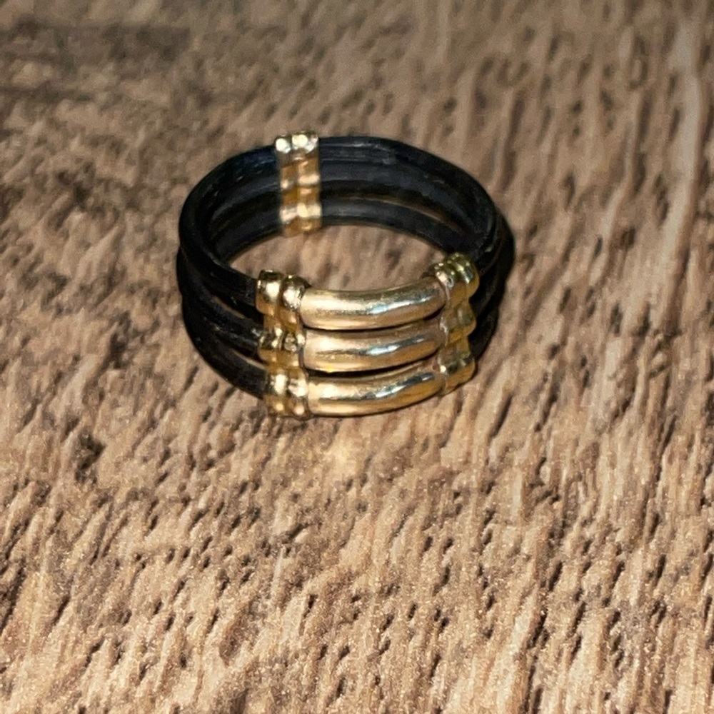 Vintage Elephant Hair Ring, Yellow Gold Filled ring